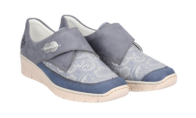 Rieker Ladies Cross Strap Velcro Shoe 537C0-15