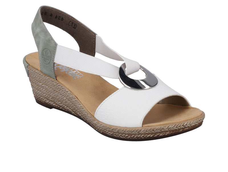 Rieker Ladies Slip On Wedge Sandal 624H6-80