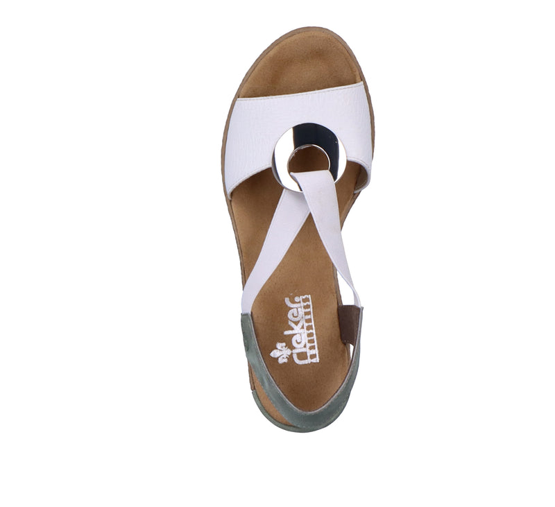 Rieker Ladies Slip On Wedge Sandal 624H6-80