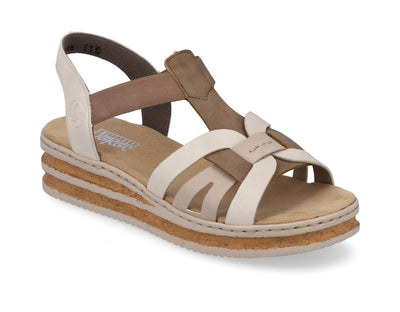 Rieker Ladies Slip On Wedge Sandal 62918-62