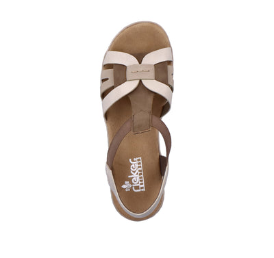 Rieker Ladies Slip On Wedge Sandal 62918-62