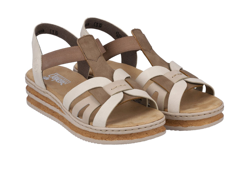 Rieker Ladies Slip On Wedge Sandal 62918-62
