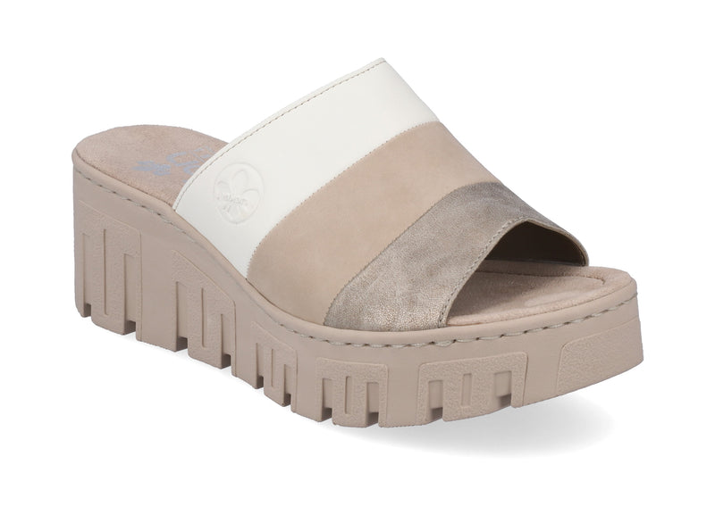 Rieker Ladies Wedge Slip On Mule Sandal 68092-62