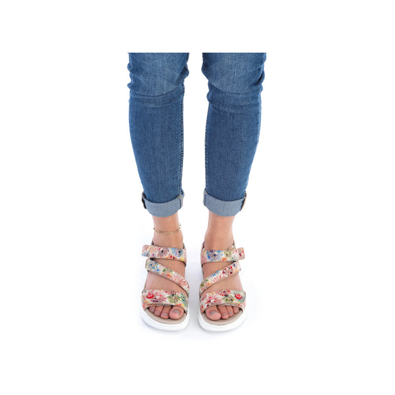 Rieker Ladies Triple Velcro Strap Walking Sandal 68970-90