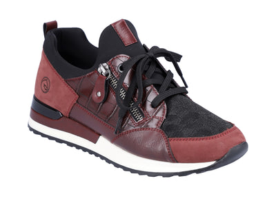Remonte Ladies Flat Slip on Laced Shoe R2529-35
