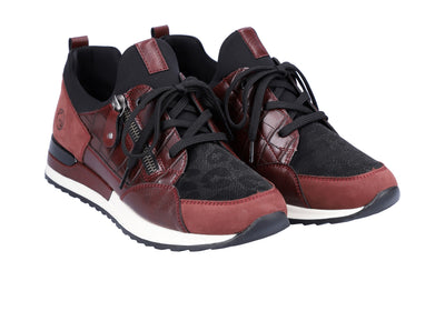 Remonte Ladies Flat Slip on Laced Shoe R2529-35