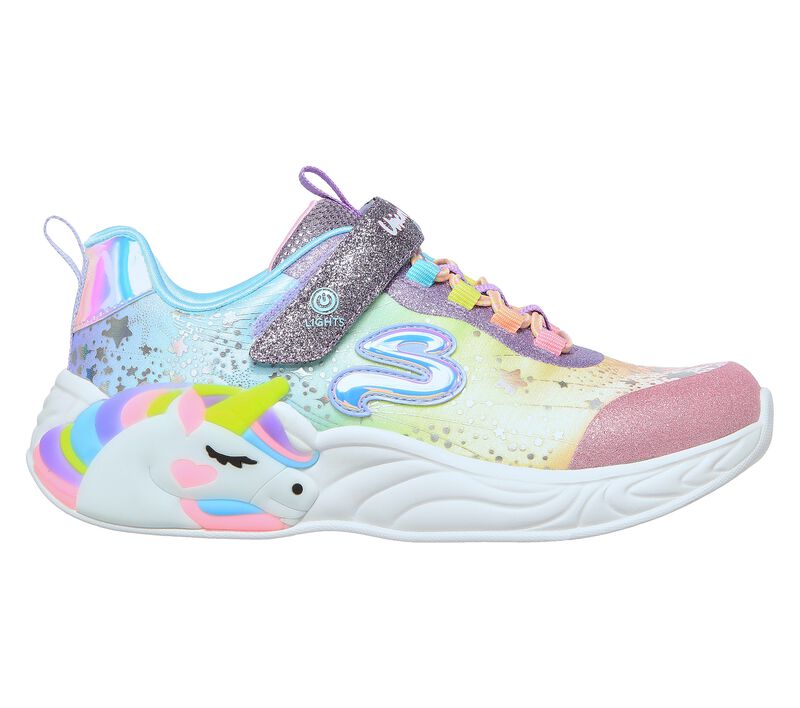 Skechers Girls  S- Lights Unicorn Dreams Velcro Trainer 302311L