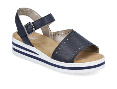 Rieker Ladies Flat Velcro Sandal V0255-14