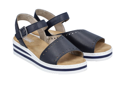 Rieker Ladies Flat Velcro Sandal V0255-14