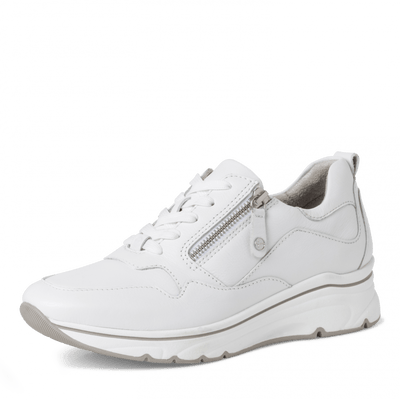Tamaris Ladies Zip Detail Low Wedge Athleisure Shoe 23711 100
