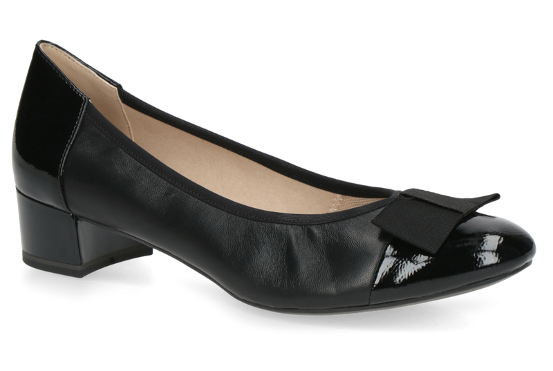 Caprice Ladies Block Heel Court shoe 22307-20 009