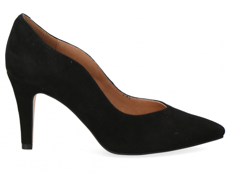 Caprice Ladies Heel Court Suede Shoe 22403 004