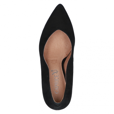Caprice Ladies Heel Court Suede Shoe 22403 004