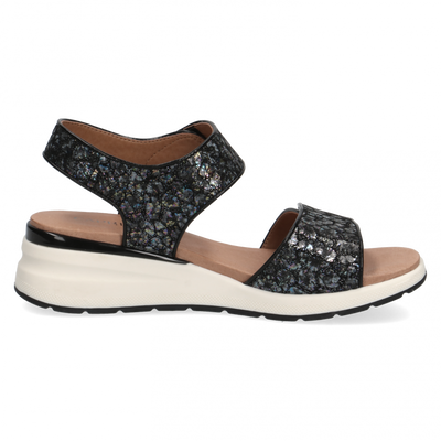 Caprice Ladies Low Wedge Velcro Sandal 28307 052