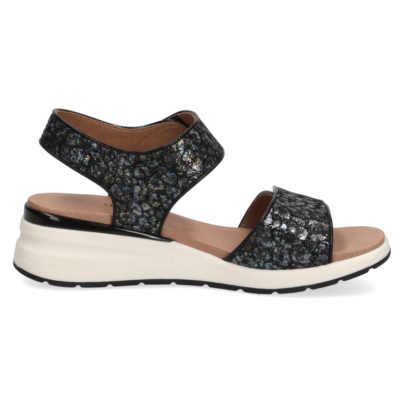 Caprice Ladies Low Wedge Velcro Sandal 28307 052
