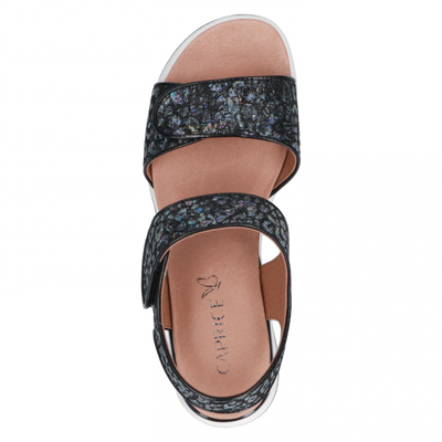 Caprice Ladies Low Wedge Velcro Sandal 28307 052