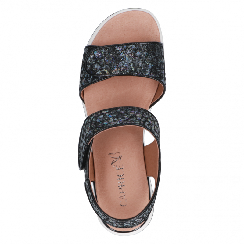 Caprice Ladies Low Wedge Velcro Sandal 28307 052