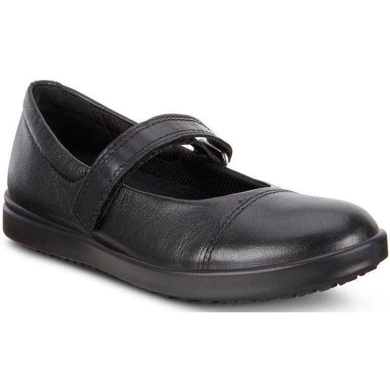 Ecco Elli Girls Black Strap Shoe 722992 - Finn Footwear