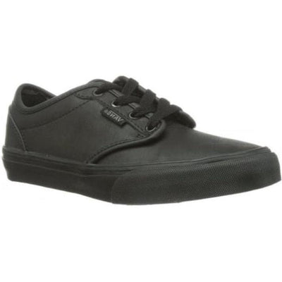 Vans Atwood Boys and Girls Black Leather Trainer - Finn Footwear