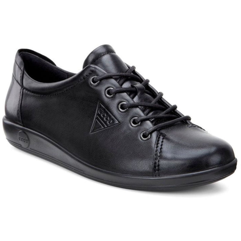 Ecco Soft 2.0 Ladies Black Laced Shoe 206503 - Finn Footwear