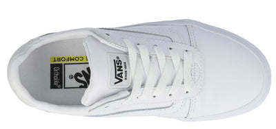 Vans Ward Ladies All White Deluxe Trainer - Finn Footwear