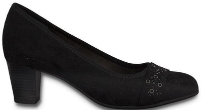 Jana-Softline Ladies Black Court Shoe 22466-24 - Finn Footwear