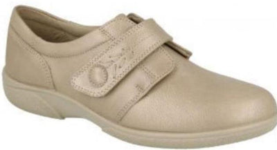 Easy B Healey Ladies Champagne Velcro EE Fit Shoe - Finn Footwear