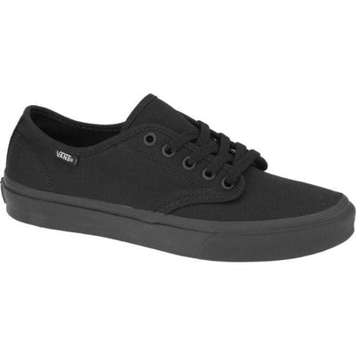 Vans Camden Stripe Laced Black / Black Canvas Trainer - Finn Footwear