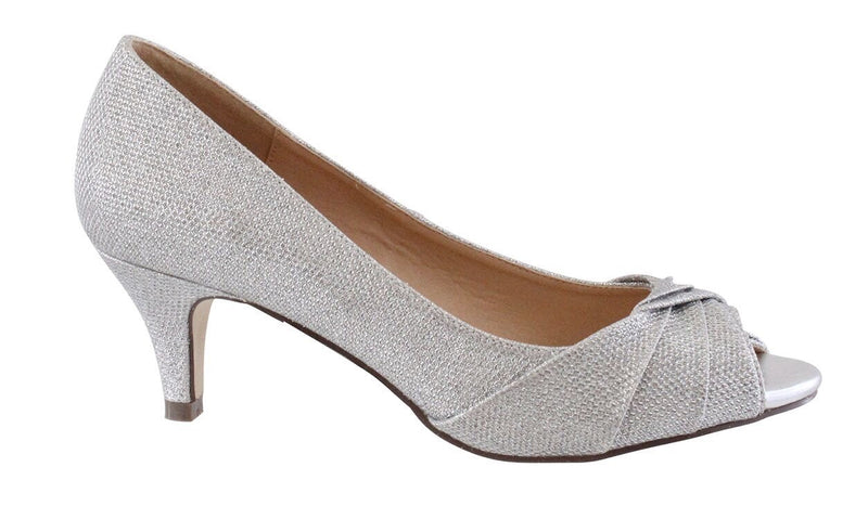 Barino Ladies Low Heel Peep Toe Shoe BAR-500 - Finn Footwear