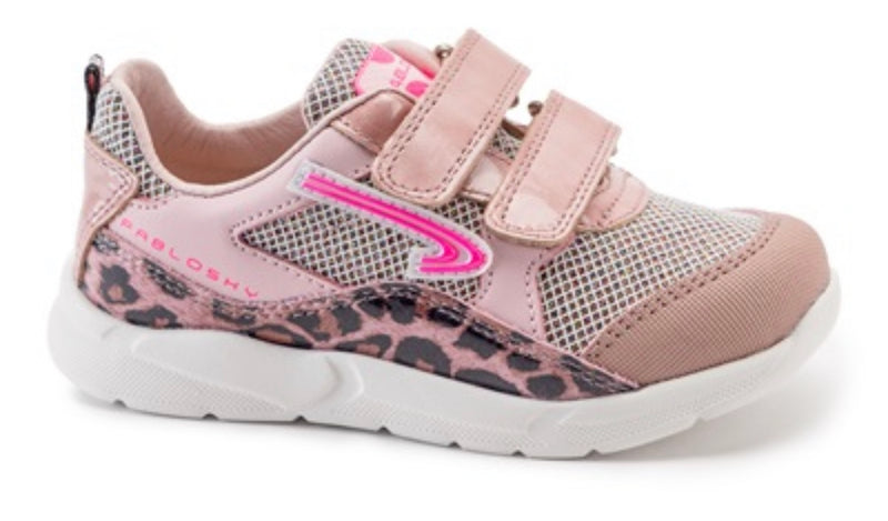 Pablosky Girls Pink Print Trainer 288279