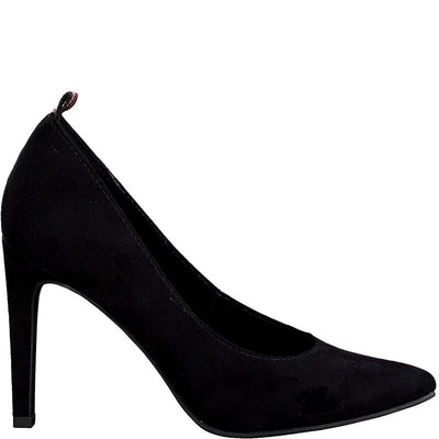 Marco Tozzi Ladies Black Hi Heel Court Shoe 22431