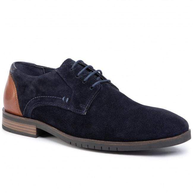 S.Oliver Men’s Navy Suede Laced Shoe 13205-23 - Finn Footwear