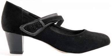 Softline by Jana Ladies Black Strap Heel Shoe 24491-23 - Finn Footwear