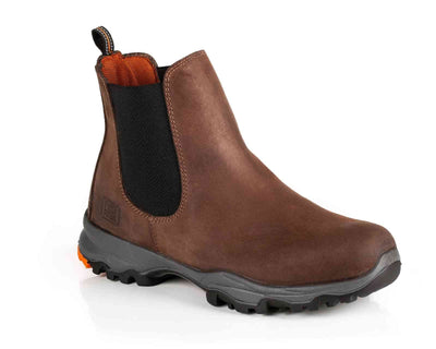 No Risk NASA Men’s Brown Slip On Workboot - Finn Footwear