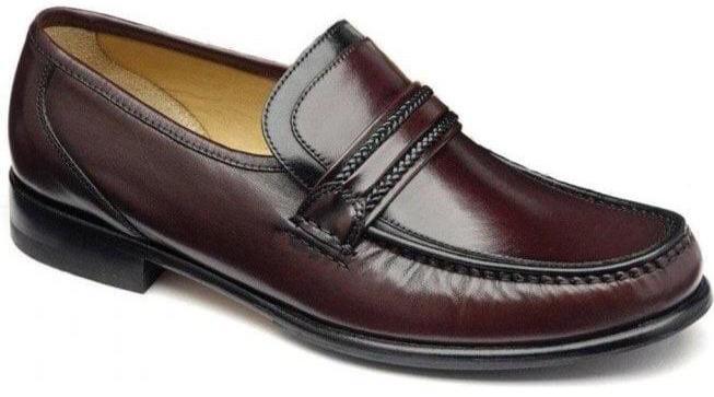 Loake Rome Men’s Burgundy Moccasin Shoe - Finn Footwear