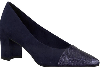 Marco Tozzi Ladies Navy/Snake Court Shoe 22414-24 - Finn Footwear