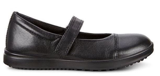 Ecco Elli Girls Black Strap Shoe 722992 - Finn Footwear