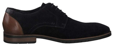 S.Oliver Men’s Navy Suede Laced Shoe 13205-23 - Finn Footwear