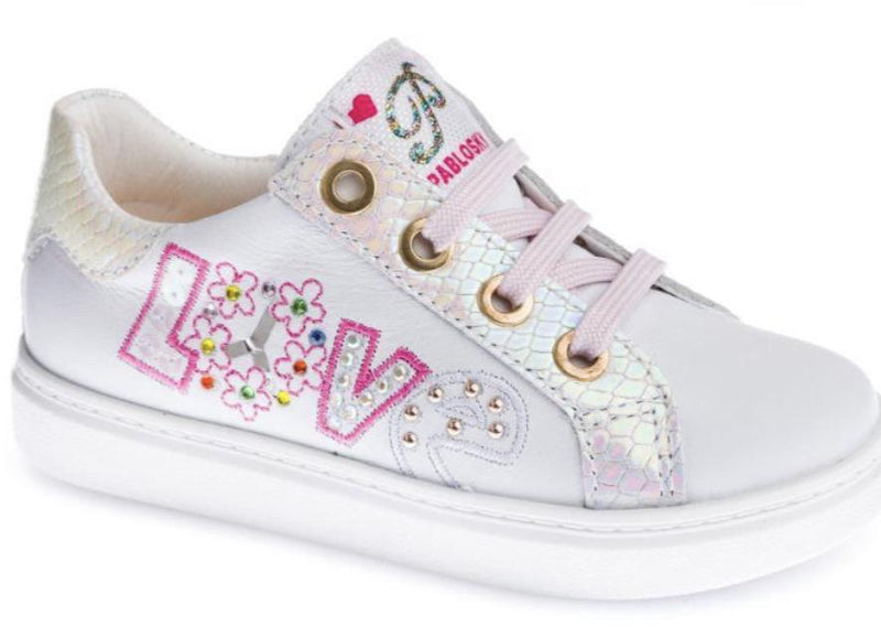 Pablosky Girls Laced Trainer 287301 - Finn Footwear