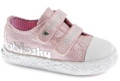 Pablosky Girls Velcro Canvas Shoe 961671 - Finn Footwear